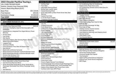 2022 Chrysler Pacifica Touring L FWD