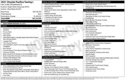 2021 Chrysler Pacifica Touring L FWD