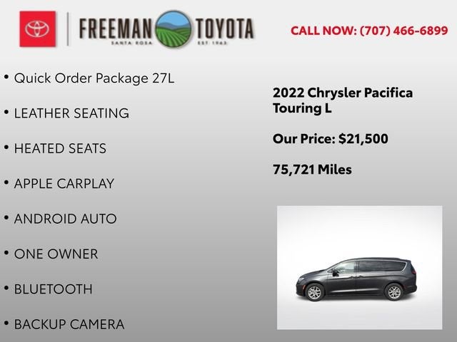 2022 Chrysler Pacifica Touring L FWD