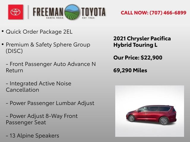2021 Chrysler Pacifica Hybrid Touring L FWD