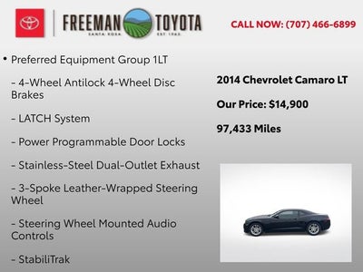 2014 Chevrolet Camaro 2dr Cpe LT w/1LT