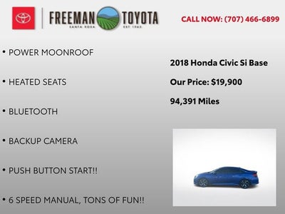 2018 Honda Civic Si Sedan 