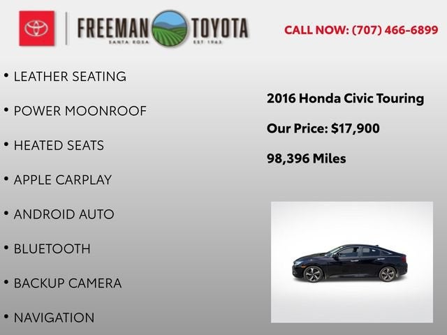 2016 Honda Civic Sedan 4dr CVT Touring