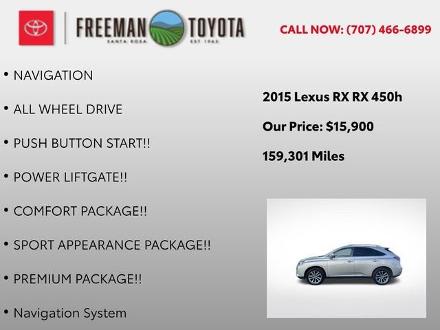 2015 Lexus RX 450h AWD 4dr