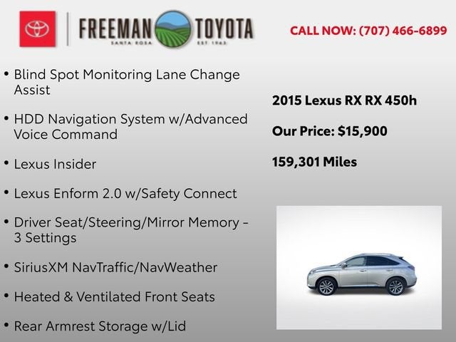 2015 Lexus RX 450h AWD 4dr