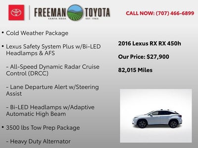 2016 Lexus RX 450h AWD 4dr