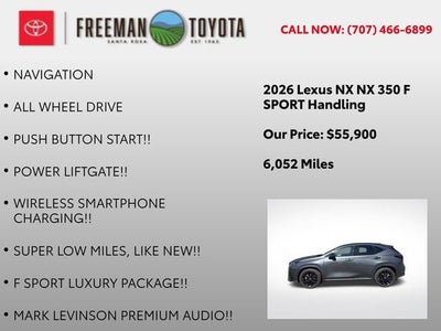 2026 Lexus NX NX 350 F SPORT Handling AWD