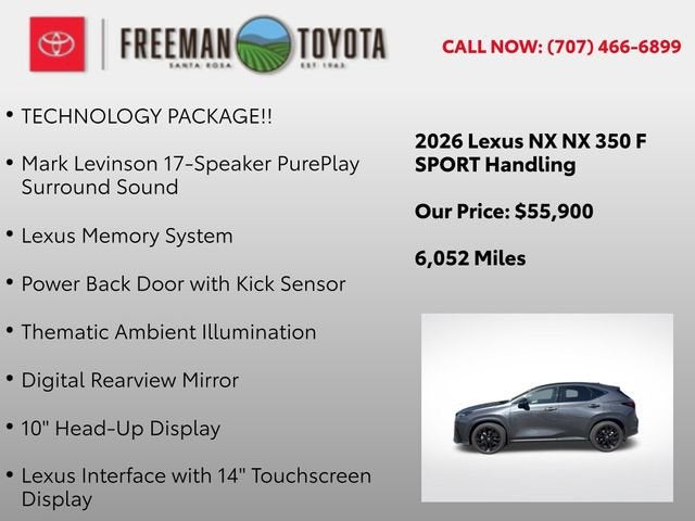 2026 Lexus NX NX 350 F SPORT Handling AWD