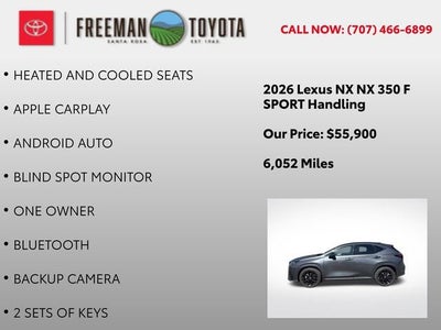 2026 Lexus NX NX 350 F SPORT Handling AWD