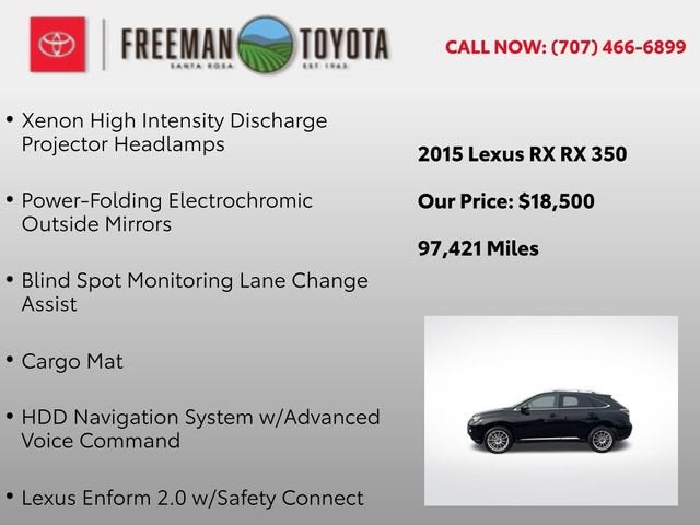 2015 Lexus RX 350 FWD 4dr