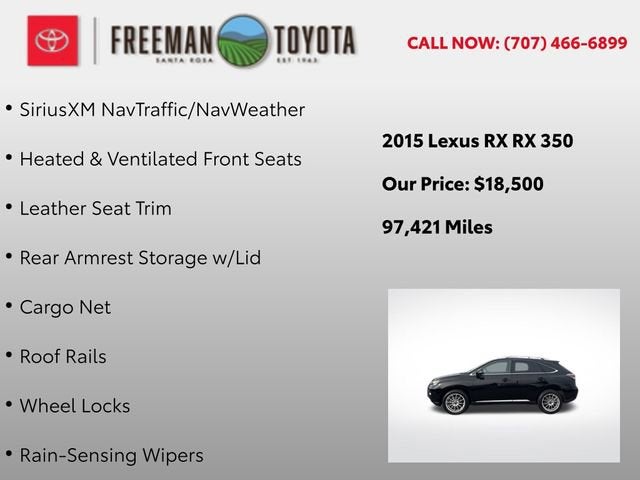 2015 Lexus RX 350 FWD 4dr