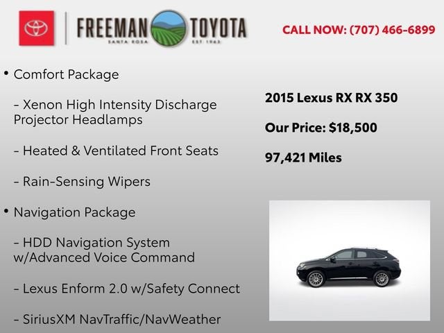 2015 Lexus RX 350 FWD 4dr