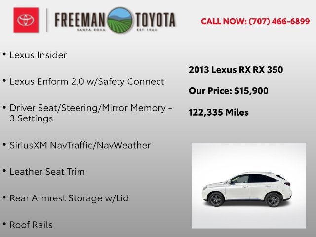 2013 Lexus RX 350 FWD 4dr