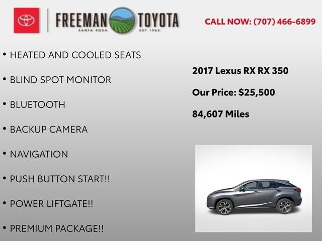 2017 Lexus RX RX 350 FWD