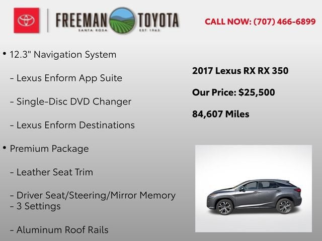 2017 Lexus RX RX 350 FWD