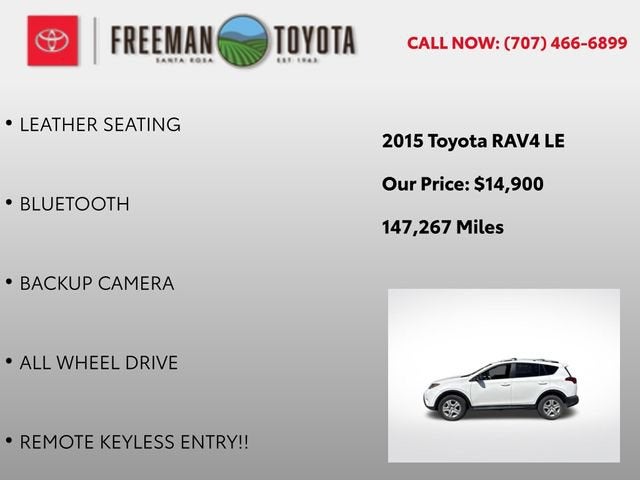2015 Toyota RAV4 AWD 4dr LE