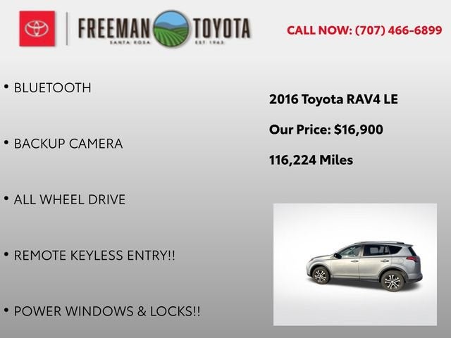 2016 Toyota RAV4 AWD 4dr LE