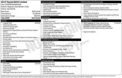 2013 Toyota RAV4 AWD 4dr Limited