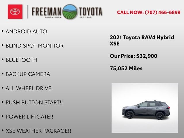 2021 Toyota RAV4 Hybrid XSE AWD