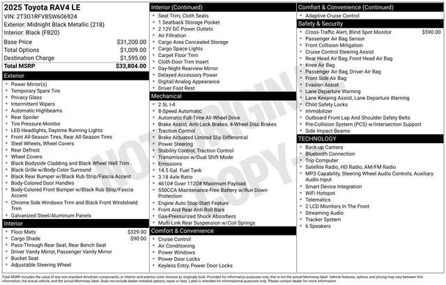 2025 Toyota RAV4 LE AWD