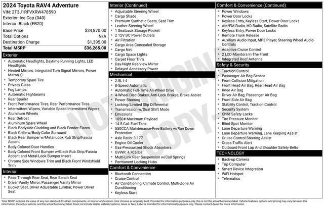 2024 Toyota RAV4 Adventure AWD
