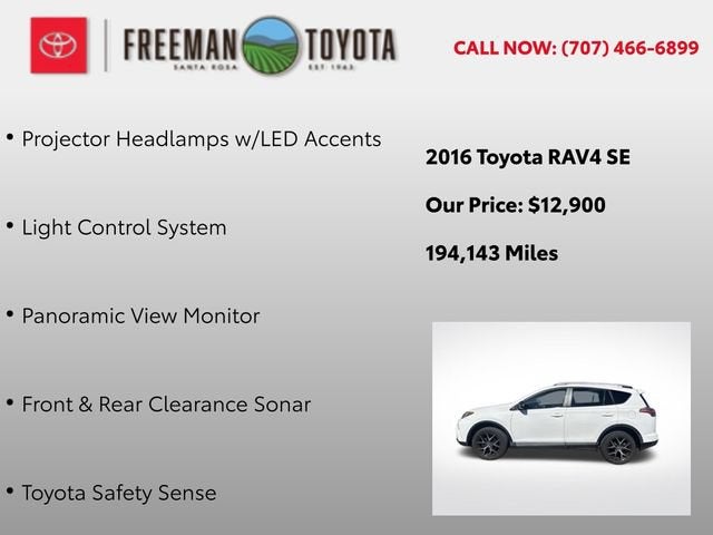 2016 Toyota RAV4 FWD 4dr SE