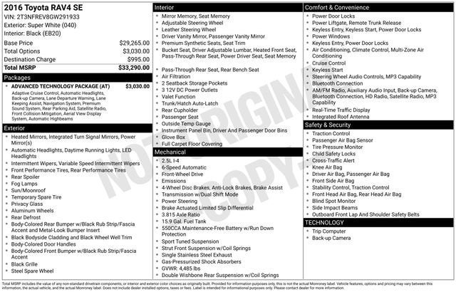 2016 Toyota RAV4 FWD 4dr SE