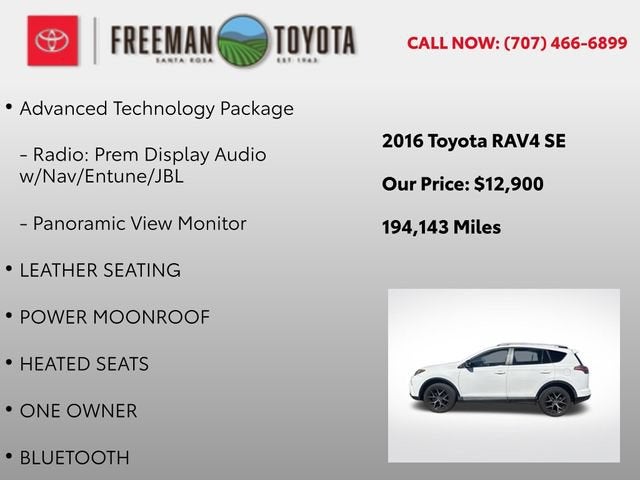2016 Toyota RAV4 FWD 4dr SE