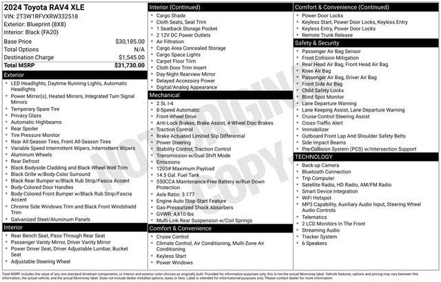 2024 Toyota RAV4 XLE FWD