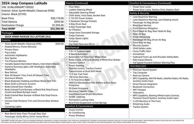 2024 Jeep Compass Latitude 4x4