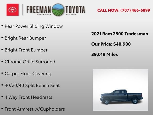 2021 RAM 2500 Tradesman 4x4 Crew Cab 6'4 Box