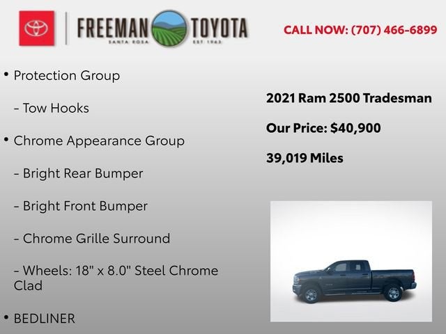 2021 RAM 2500 Tradesman 4x4 Crew Cab 6'4 Box