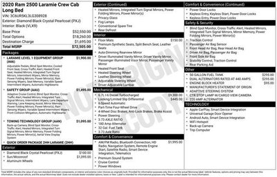 2020 RAM 2500 Laramie 4x4 Crew Cab 8' Box