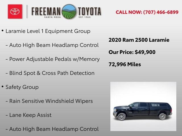 2020 RAM 2500 Laramie 4x4 Crew Cab 8' Box