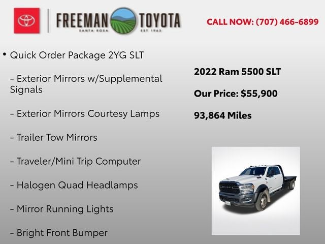 2022 RAM 5500 Chassis Cab SLT 4x4 Crew Cab 84 CA 197.4 WB