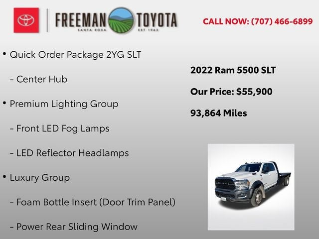 2022 RAM 5500 Chassis Cab SLT 4x4 Crew Cab 84 CA 197.4 WB