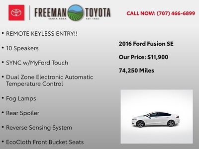 2016 Ford Fusion 4dr Sdn SE FWD