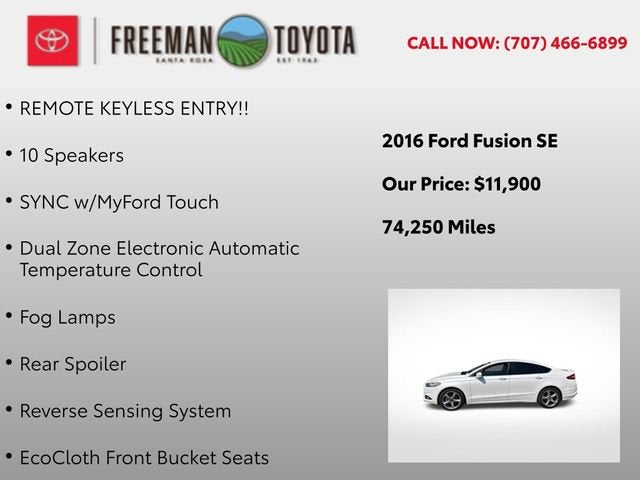 2016 Ford Fusion 4dr Sdn SE FWD