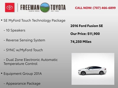 2016 Ford Fusion 4dr Sdn SE FWD