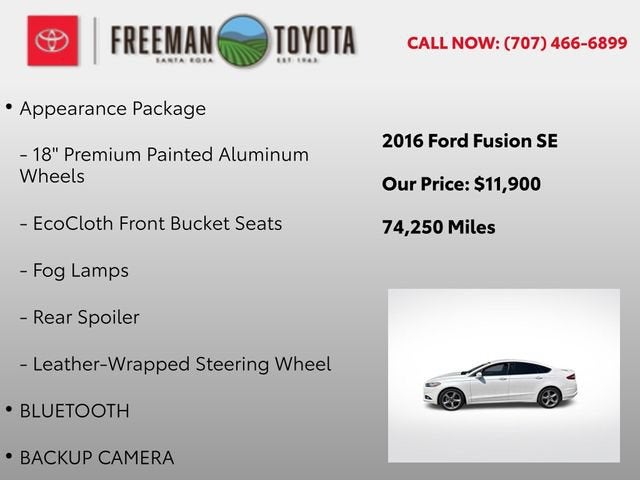 2016 Ford Fusion 4dr Sdn SE FWD