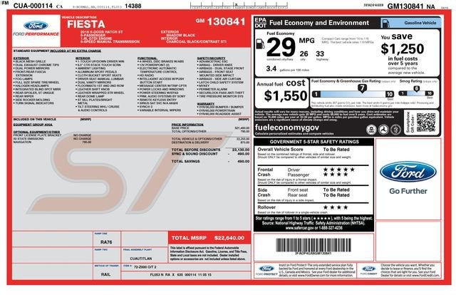 2016 Ford Fiesta 5dr HB ST