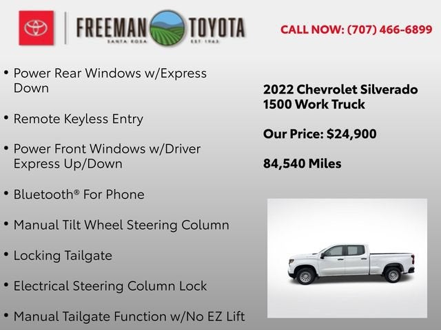 2022 Chevrolet Silverado 1500 2WD Crew Cab 157 Work Truck