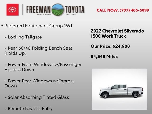 2022 Chevrolet Silverado 1500 2WD Crew Cab 157 Work Truck