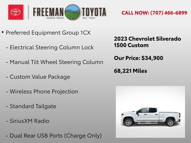 2023 Chevrolet Silverado 1500 4WD Crew Cab 157 Custom