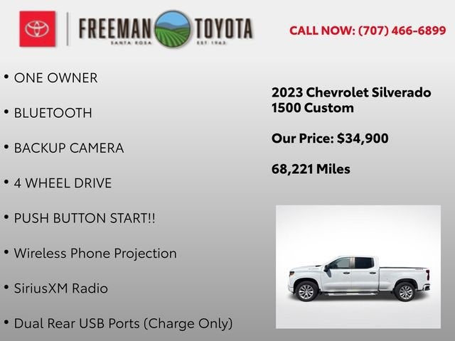 2023 Chevrolet Silverado 1500 4WD Crew Cab 157 Custom