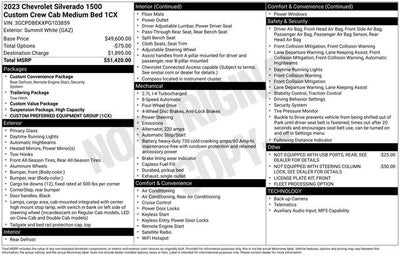 2023 Chevrolet Silverado 1500 4WD Crew Cab 157 Custom