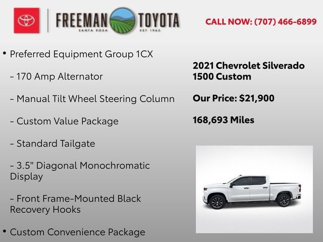 2021 Chevrolet Silverado 1500 4WD Crew Cab 147 Custom