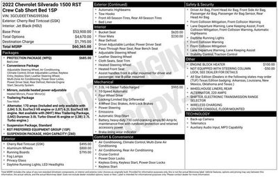 2022 Chevrolet Silverado 1500 4WD Crew Cab 147 RST