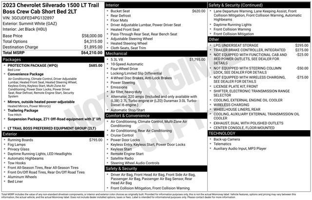 2023 Chevrolet Silverado 1500 4WD Crew Cab 147 LT Trail Boss