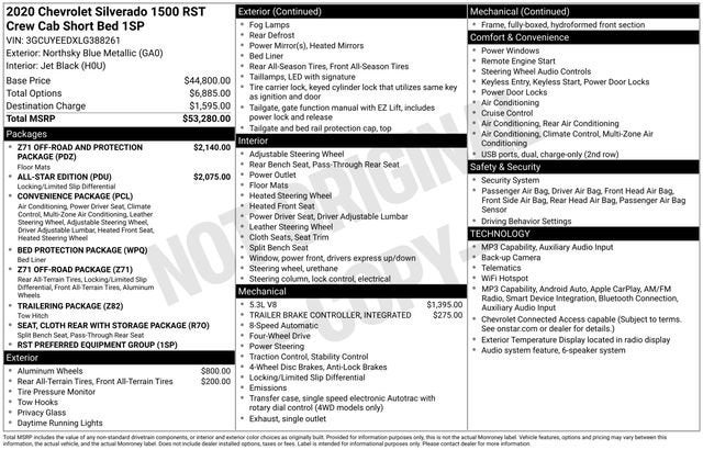 2020 Chevrolet Silverado 1500 4WD Crew Cab 147 RST